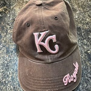 Kansas City Royals Hat Brown with Pink letters